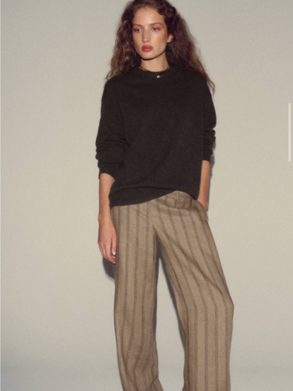 NWT Reformation Gisele Pants Size 2 Wide-Leg Striped Linen-Blend Pants
